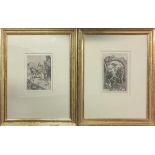 AFTER ALBRECHT DÜRER, GERMAN, NUREMBERG, 1471 - 1528, TWO 17TH/18TH CENTURY ENGRAVINGS Titled 'The