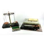 GRIFFIN & GEORGE LTD, AN OAK CASED SET OF POST EDWARDIAN CASED LABORATORY BRASS SCALES With boxed