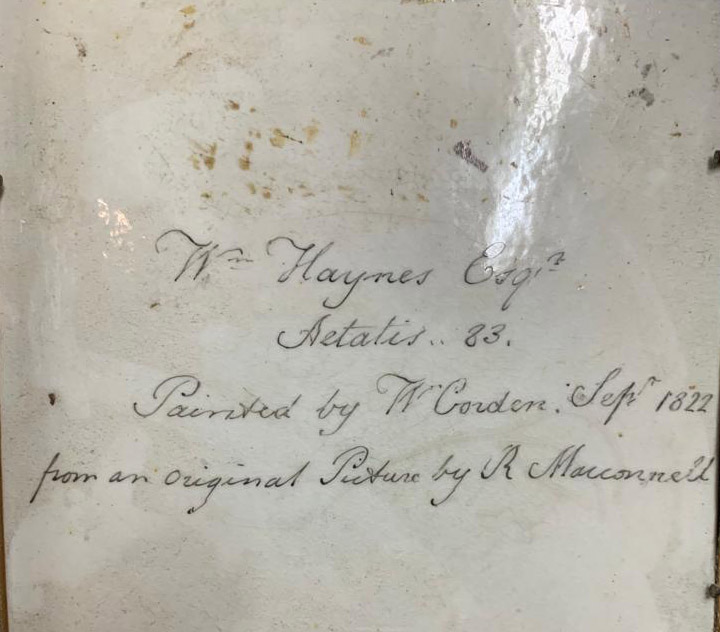 WILLIAM CORDEN, 1797 - 1867, PORTRAIT ON PORCELAIN William Haynes Esquire, dated September 1822, - Image 2 of 3