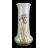 A GERMAN HEUBACH BROTHERS-AG JUGENSTIL PERIOD PORCELAIN CYLINDRICAL VASE Tubeline decorated to