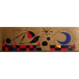 JOAN MIRO, 1893 - 1983, A LIMITED EDITION (208/300) COLOURED LITHOGRAPH Titled 'Mur de la lune',