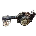 A VINTAGE SCRATCH BUILD STEAM TRACTOR. (53cm x 23cm) Condition: in need of attention