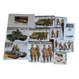 A COLLECTION OF ELEVEN 1/35 SCALE BRITISH KITS To include Matilda MK III, Cromwell MK IV, IRDG