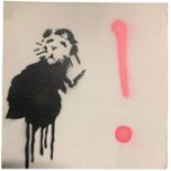 AFTER BANKSY, CANVAS LAID TO BOARD Rat with pen, printed in colours, by Windsor & Newton, London,