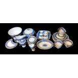 WEDGWOOD, AN ATTRACTIVE BONE CHINA DINNER, TEA AND COFFEE SERVICE FOR FOUR In Columbia pattern,