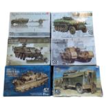 A COLLECTION OF SIX 1/35 SCALE ARV CLUB MILITARY KITS To include IDF Sho't Kal Gimel, 1982,