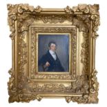 WILLIAM CORDEN, 1797 - 1867, PORTRAIT ON PORCELAIN J.H. Haynes, age 34, Circa 1825, bearing