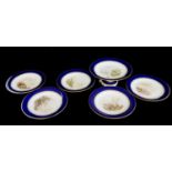 GRAINGER'S WORCESTER, A VICTORIAN PORCELAIN COMPORT SERVICE Comprising a tazza and five matching