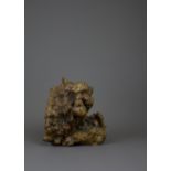 A burrwood 'objet trouve' figure, 19th century H17cm L16cm W14cm suggesting a fierce fabulous animal