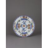 A Doucai 'Lingzhi and Lotus' Dinner Plate, Kangxi Period, Qing Dynasty - - D21.7cm H3.1cm - -