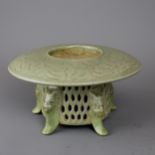 A Yaozhou celadon incense burner, Northern Song Dynasty - - Compare a similar celadon-glazed