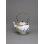 A Canton Enamel Kettle decorated with ladies, the period of Qianlong, Qing Dynasty - - H21cm L22cm