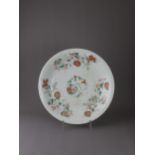 A famille verte saucer dish, Kangxi Period, Qing Dynasty - - D35cm H5.7cm - - decorated with