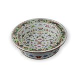 A famille rose 'Butterfly' Basin, Guangxu Mark, 20th century D42 cm H12.8cm decorated with