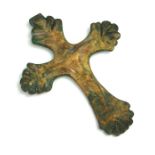 A BYZANTINE PERIOD 12 / 13TH CENTURY BRONZE CROSS A Byzantine bronze orthodox cross mediaeval