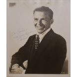 AN EARLY 20TH CENTURY PRE WWII FRANK SINATRA BLACK AND WHITE PHOTOGRAPH Inscribed and signed 'To