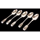 A COLLECTION OF GEORGIAN AND LATER TABLE SPOONS To include a spoon, Hallmarked London 1817. Approx