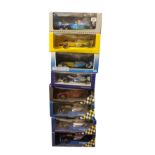 A COLLECTION OF EIGHT DIECAST FORMULA 1 VEHICLES 1.18 scale to include Ralf Schumacher and Heinz