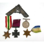 A COLLECTION OF WW11 BRITISH ARMY MILITARY MEDALS, a silver war medal issued to 9901 Pte N. Foster