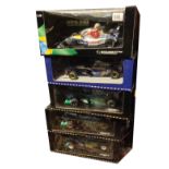 A COLLECTION OF FIVE DIECAST FORMULA 1 VEHICLES 1:18 Scale including Ayton Senna, Jacqyes