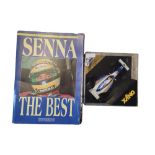 ONYX AYRTON SENNA, FORMULA 1 die cast model, along with Senna the best folio of coloured prints