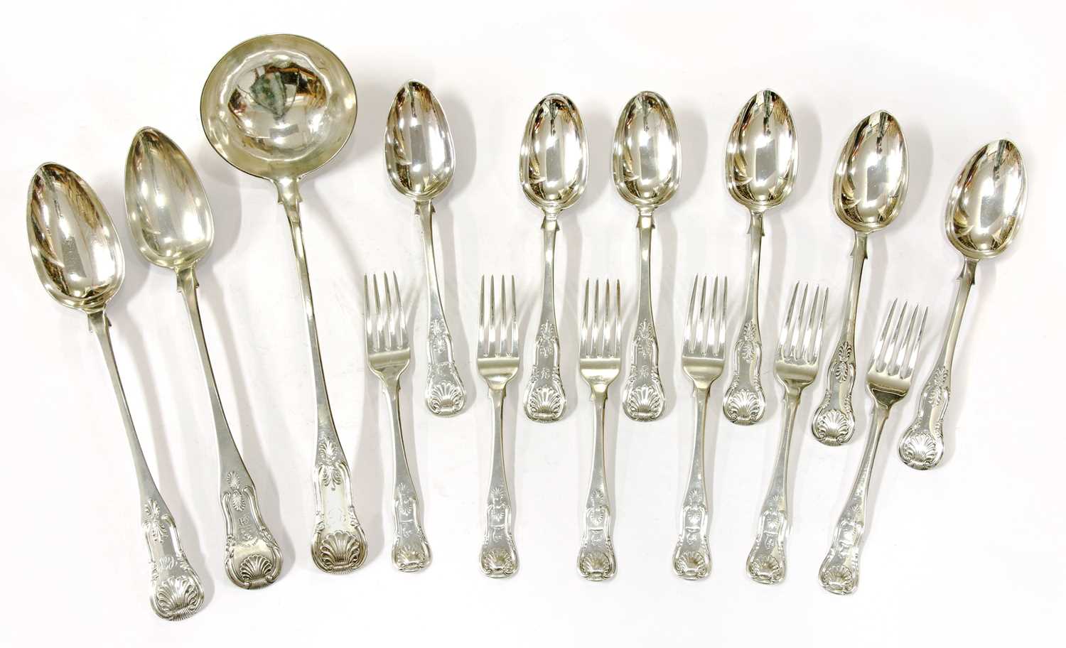 Edinburgh silver King's pattern cutlery