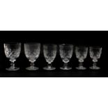 A set of cut drinking glasses by Tudor