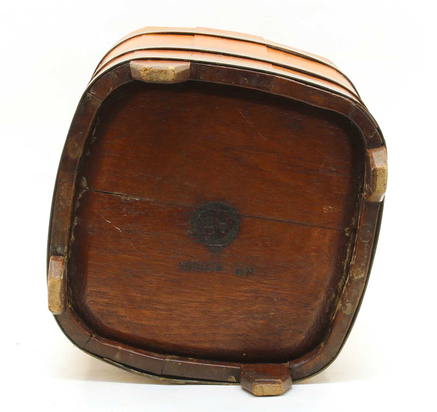A brass bound coopered oak barrel - Image 3 of 4