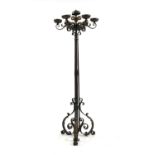 A six branch standing candelabra,