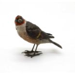 An Austrian cold painted bronze chaffinch