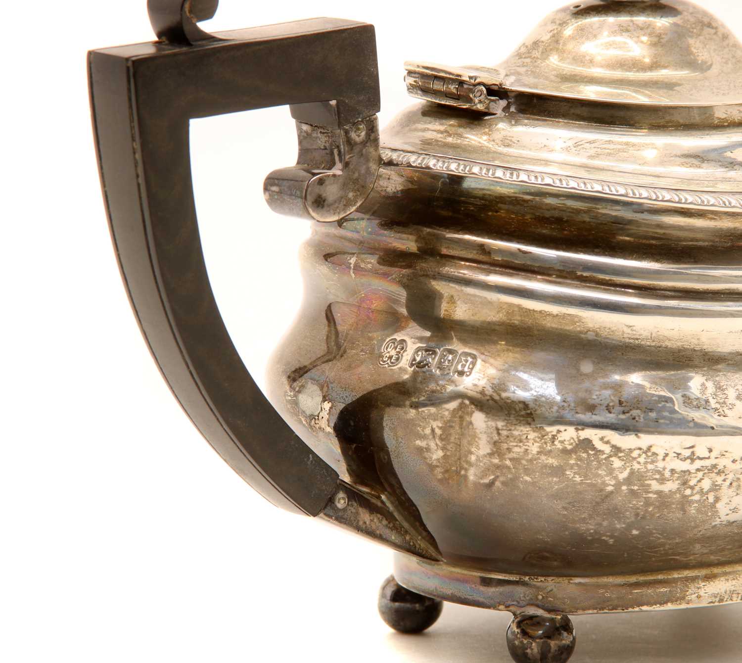 A sterling silver teapot, - Image 3 of 4