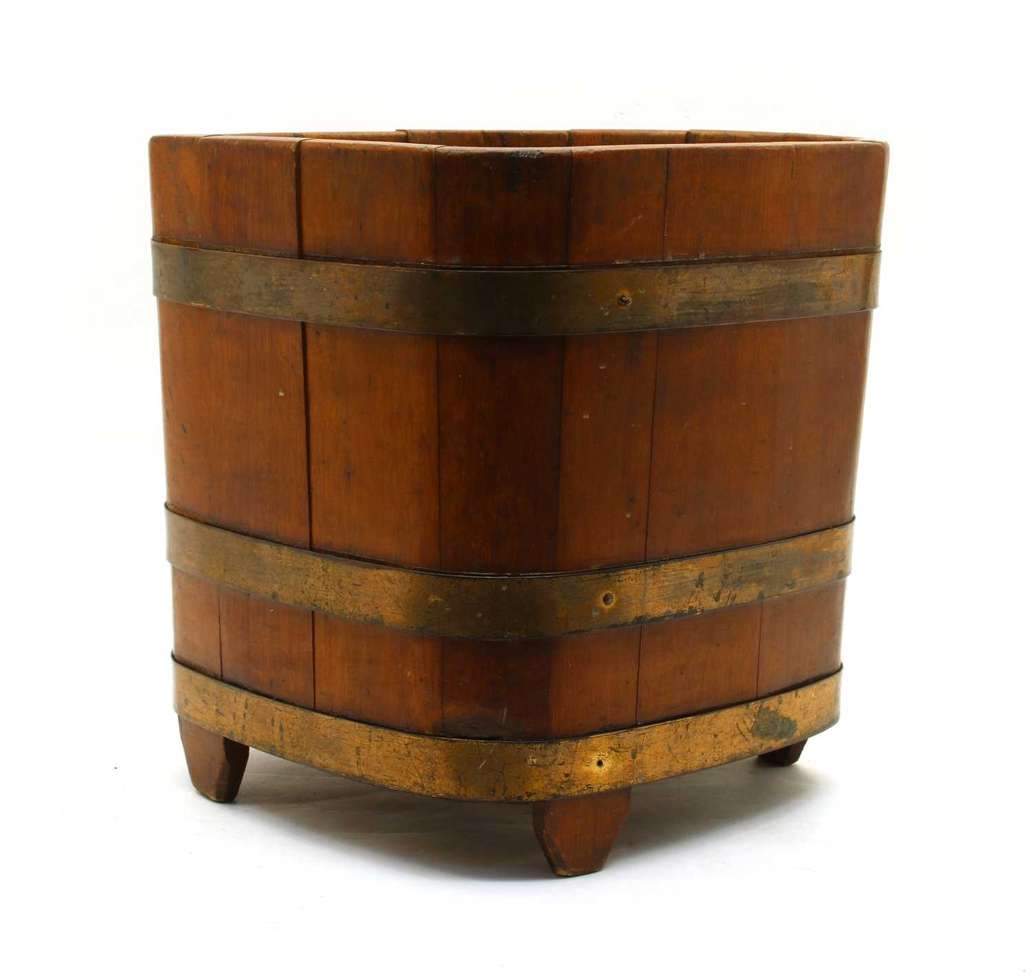 A brass bound coopered oak barrel - Image 2 of 4