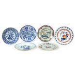 Six Chinese porcelain plates