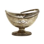 A George lll oval silver sugar basket