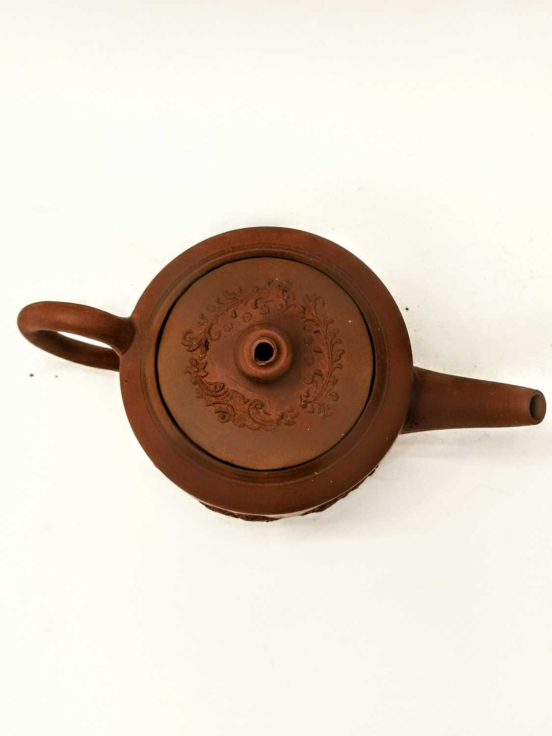 A Staffordshire redware small cylindrical teapot and cover, - Image 2 of 6