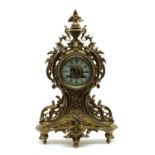 A 19th century French gilt brass mantel clock