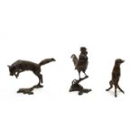 Six boxed and two unboxed bronze animal models by Michael Simpson for Richard Cooper