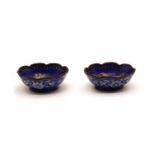 A pair of Chinese Canton enamel dishes or brush washers