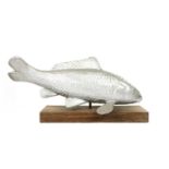 Brian Hartley, a painted, cast metal koy carp