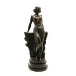 'An Egyptian Lady' a modern bronzed figure,