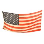 A large United States flag,