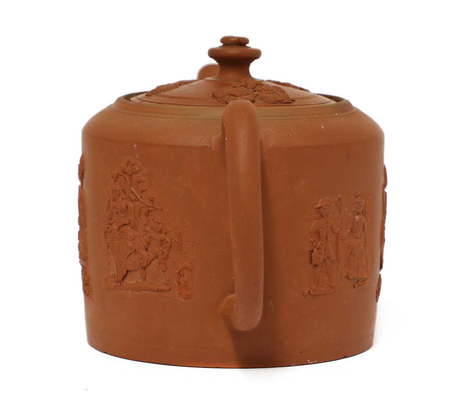 A Staffordshire redware small cylindrical teapot and cover, - Image 6 of 6