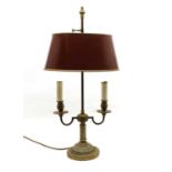 A French brass bouillotte-style table lamp