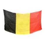 A large Belgium flag,