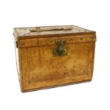 A small leather trunk