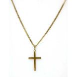 A 9ct gold Latin cross pendant,