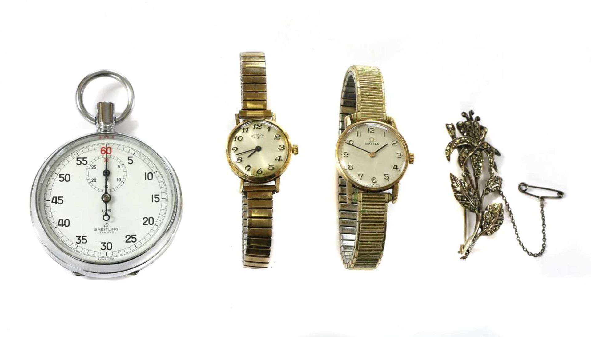 A ladies' 9ct gold Omega mechanical bracelet watch,