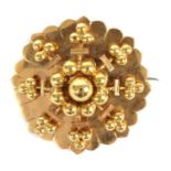 A late Victorian gold brooch,