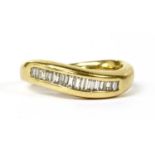 An 18ct gold diamond half eternity ring,