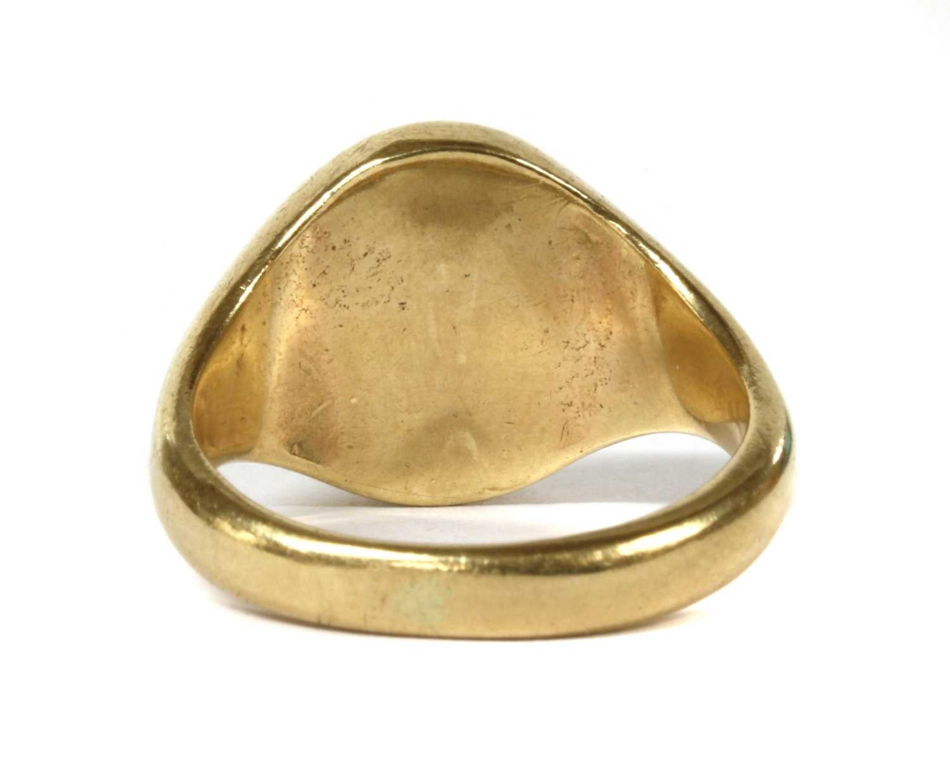 A 9ct gold oval signet ring, - Image 3 of 3